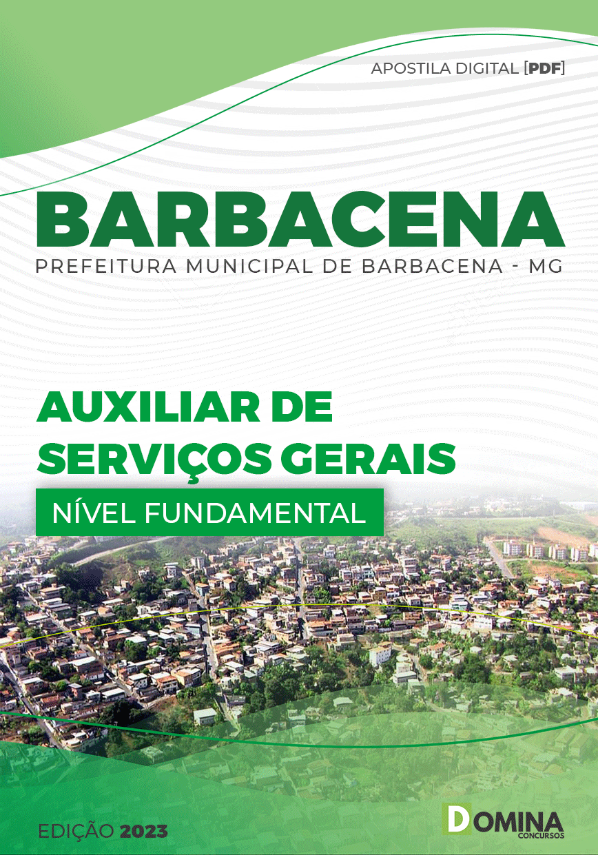 Apostila Pref Barbacena MG 2023 Auxiliar Serviços Gerais