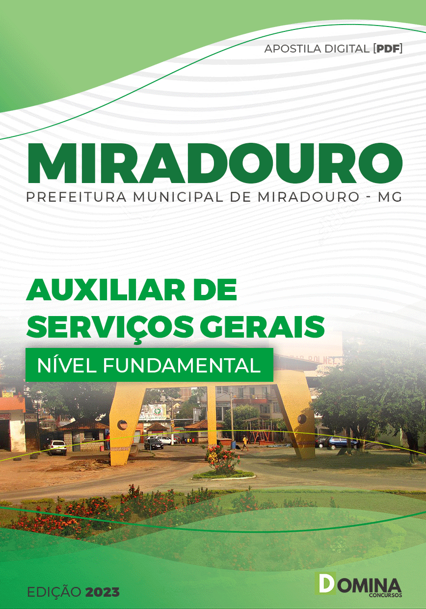 Apostila Pref Miradouro MG 2023 Auxiliar Serviços Gerais