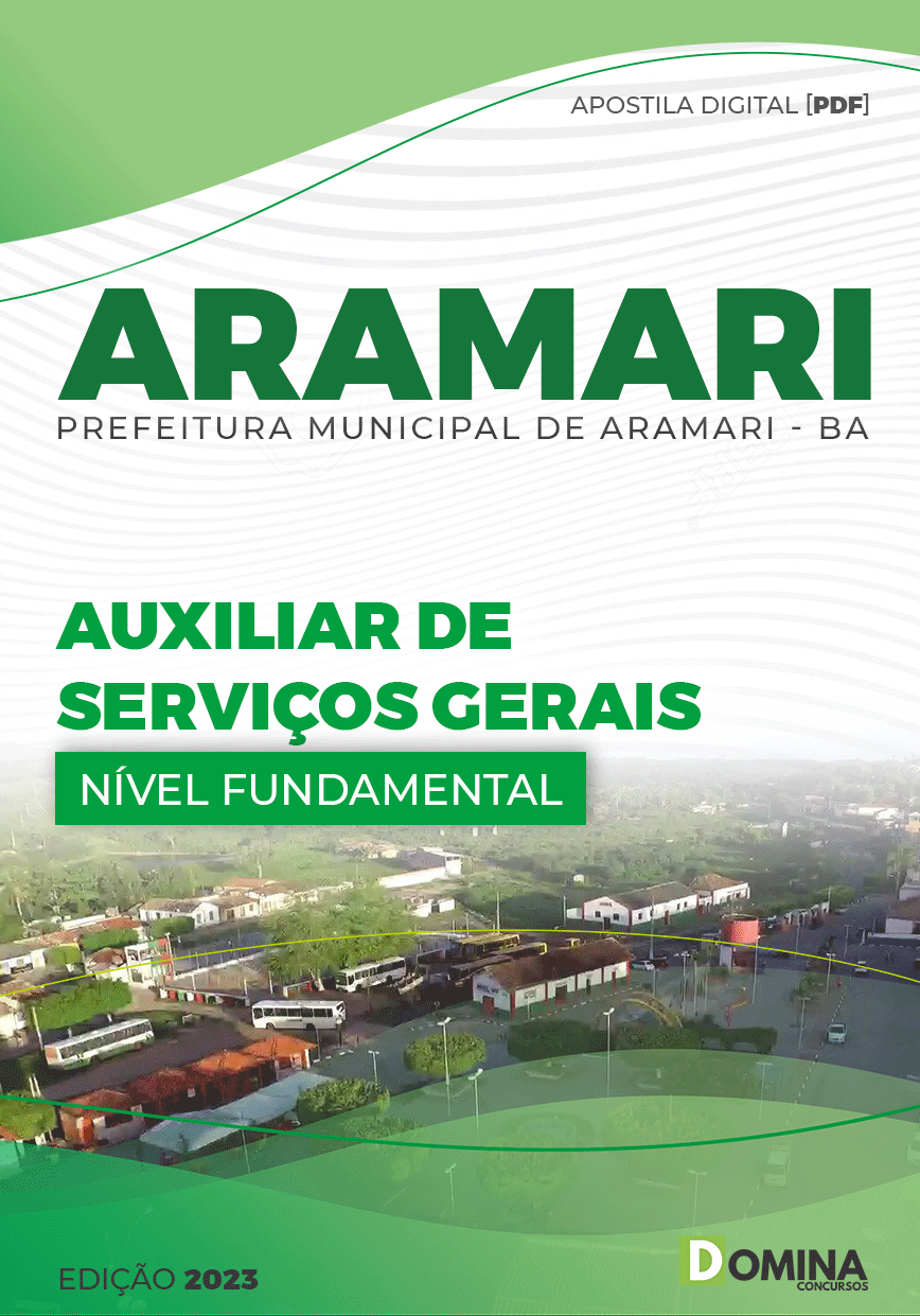 Apostila Pref Aramari BA 2023 Auxiliar Serviços Gerais