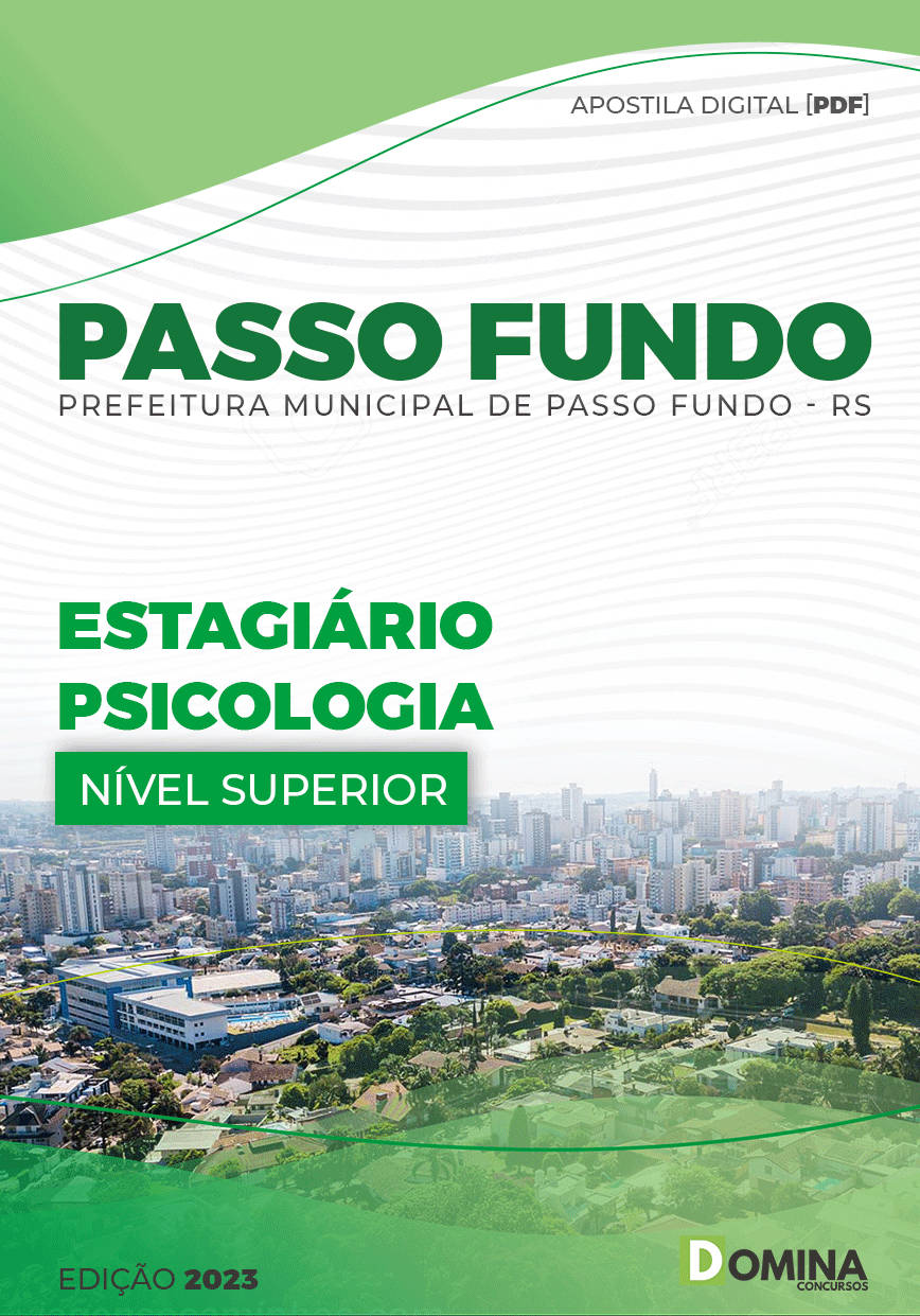 Apostila Pref Passo Fundo RS 2023 Estagiário Psicologia