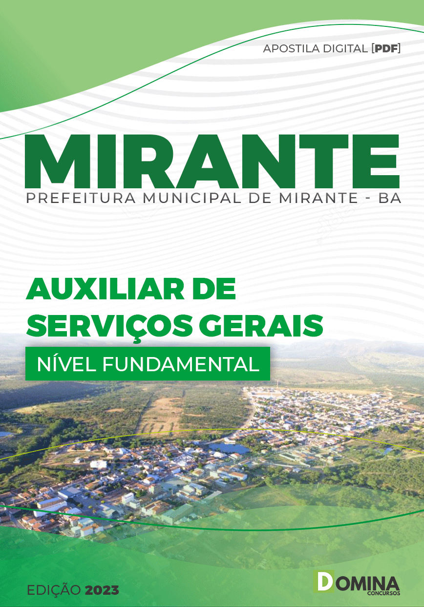 Apostila Concurso Pref Mirante BA 2023 Auxiliar Serviços Gerais