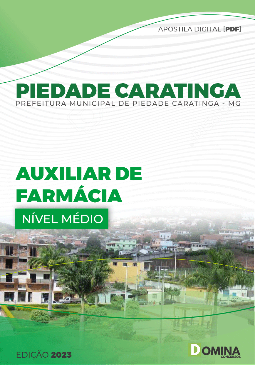 Apostila Pref Piedade Caratinga MG 2023 Auxiliar Farmácia