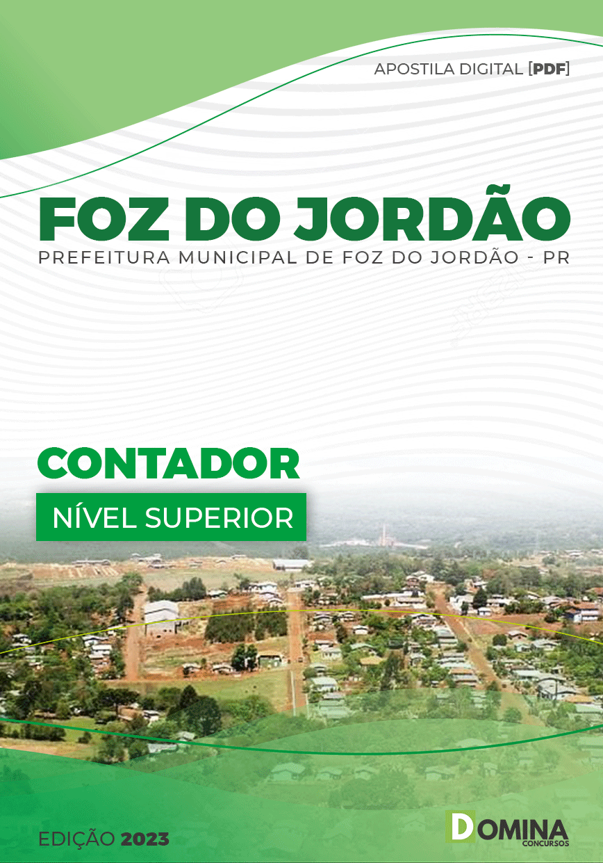 Apostila Digital Pref Foz Jordão PR 2023 Contador