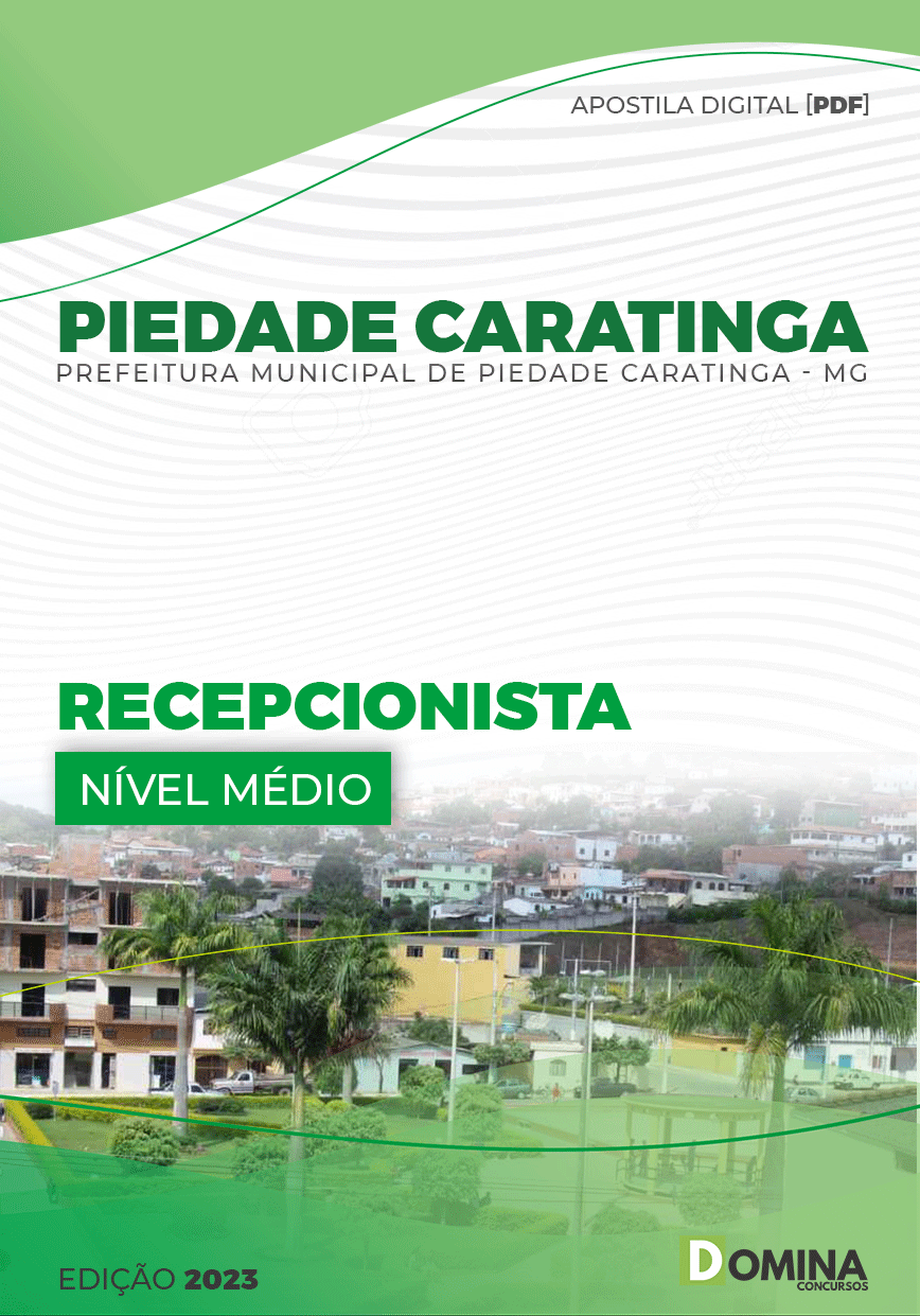 Apostila Pref Piedade Caratinga MG 2023 Recepcionista