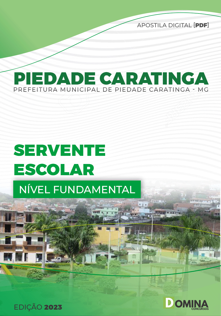 Apostila Pref Piedade Caratinga MG 2023 Servente Escolar