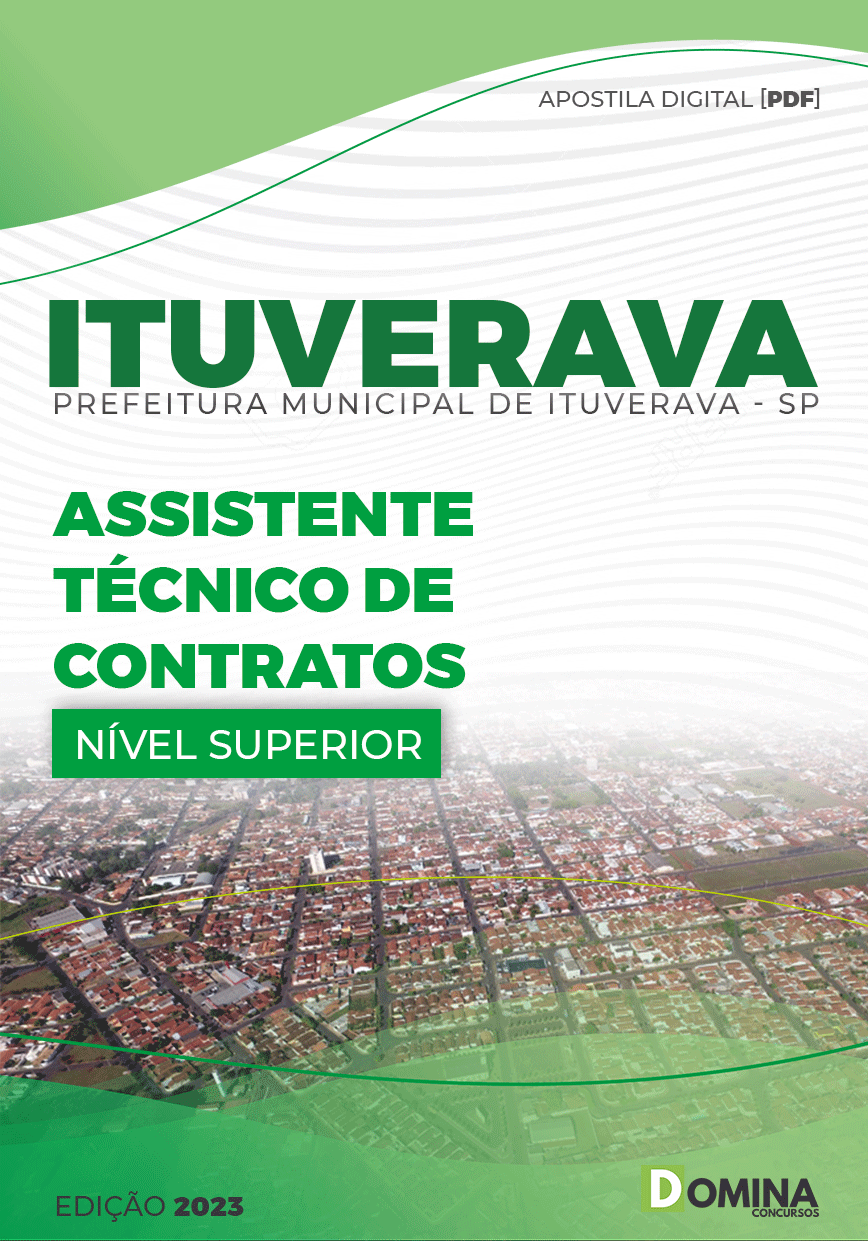 Apostila Pref Ituverava SP 2023 Assistente Técnico Contados