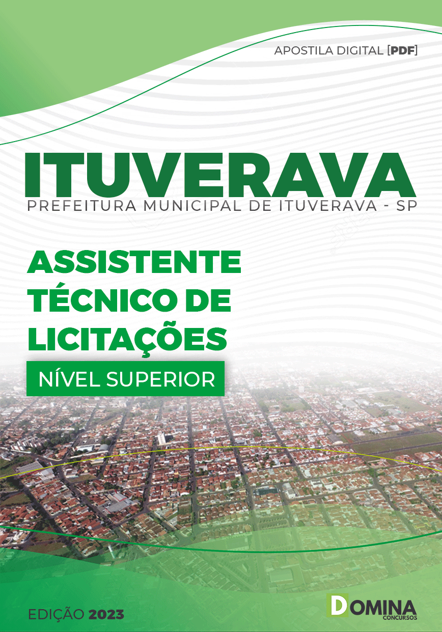 Apostila Pref Ituverava SP 2023 Assistente Técnico Licitações