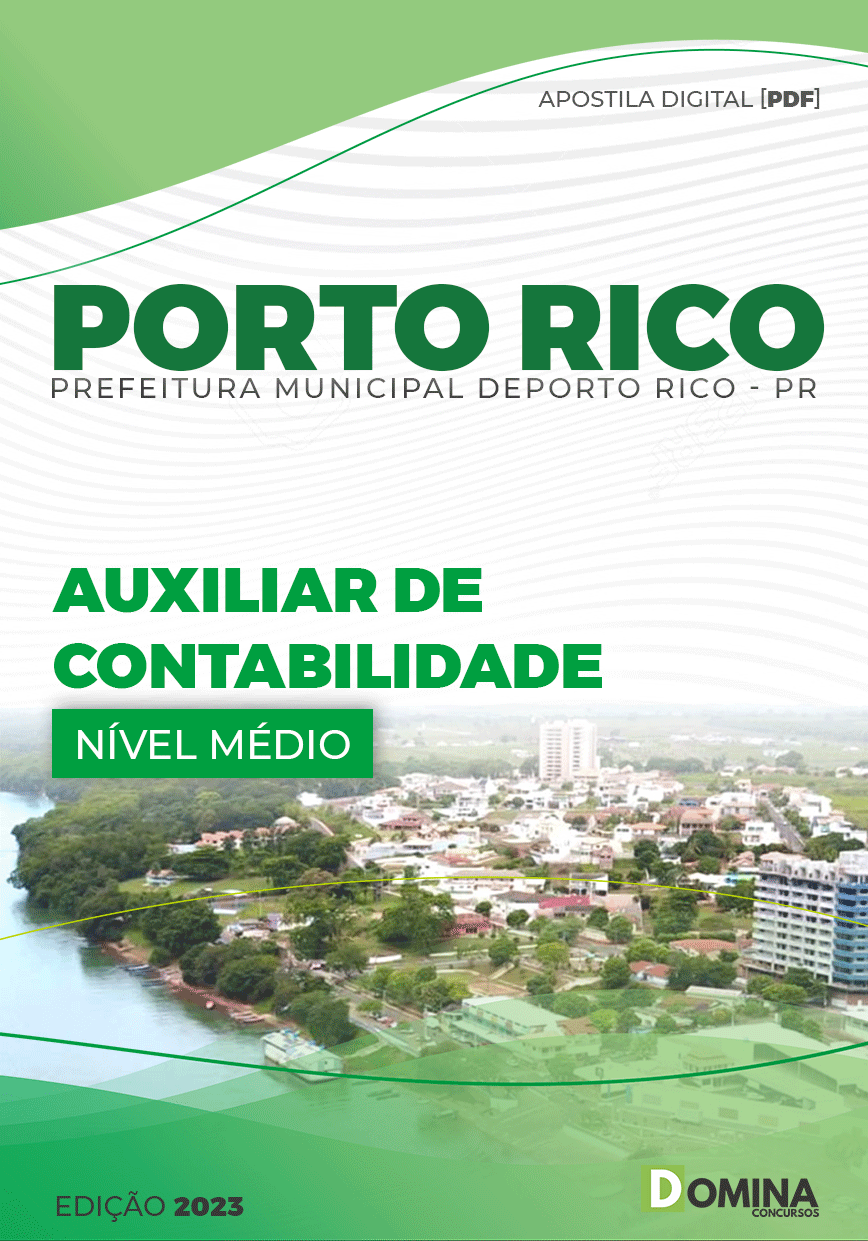 Apostila Pref Porto Rico PR 2023 Auxiliar Contabilidade