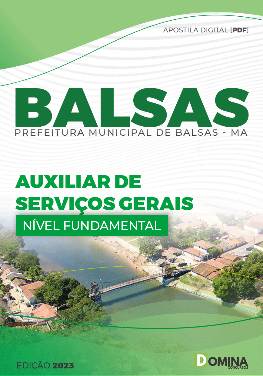 Apostila Pref Balsas MA 2023 Auxiliar Serviços Gerais