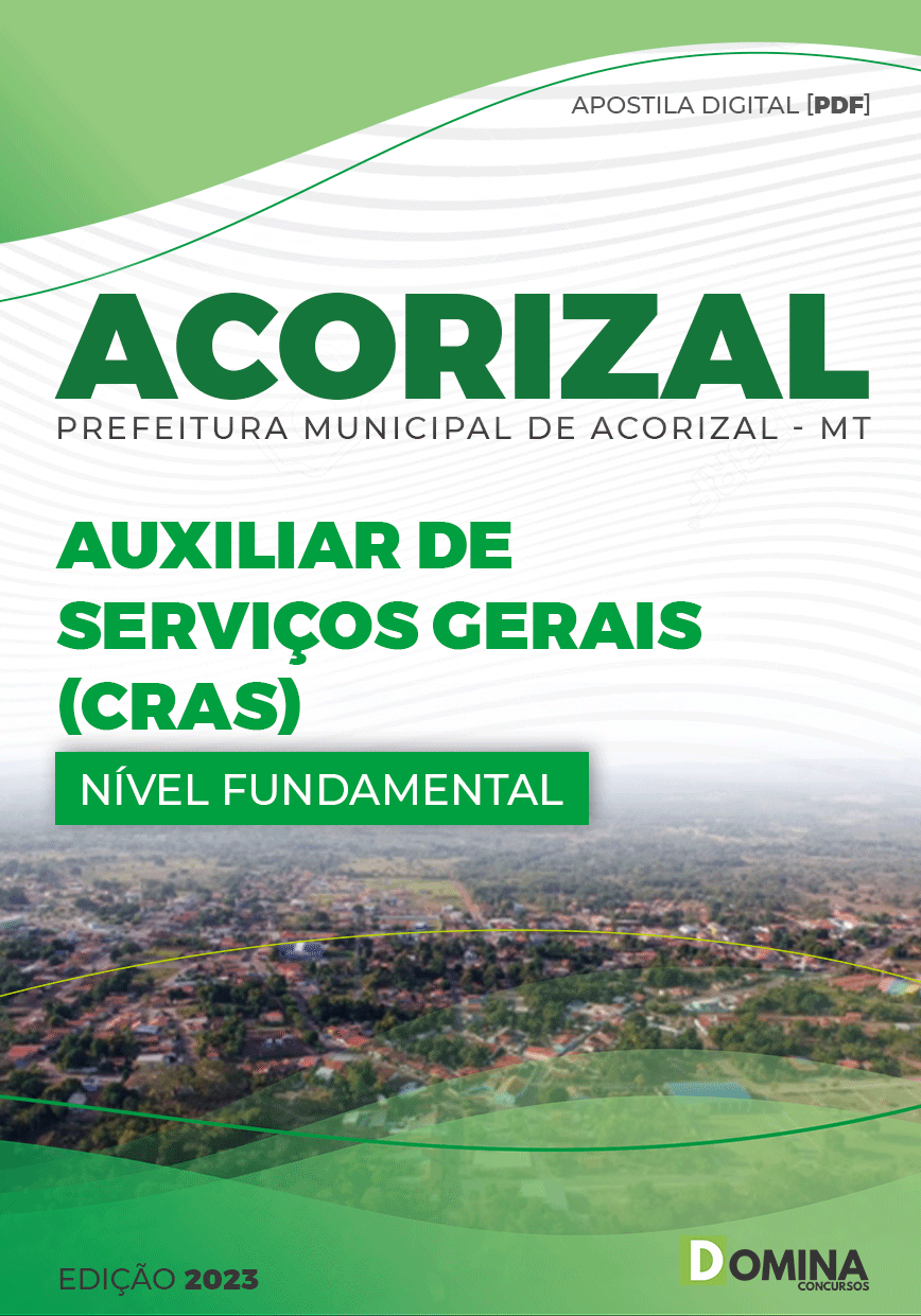 Apostila Pref Acorizal MT 2023 Auxiliar Serviços Gerais