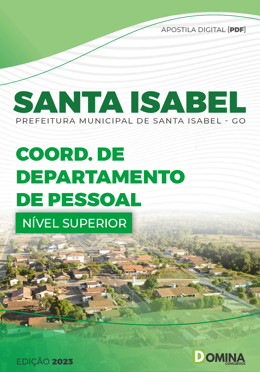 Apostila Pref Santa Isabel GO 2023 Coordenador Departamento Pessoal