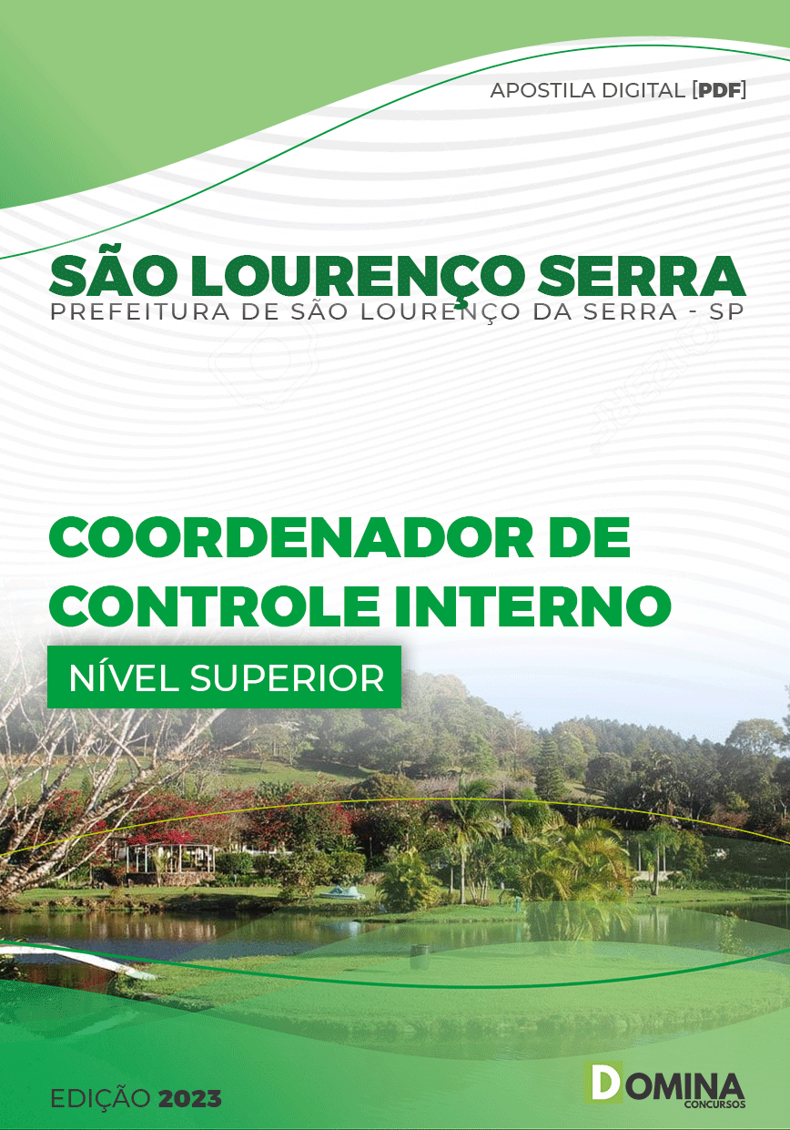 Apostila Pref São Lourenço Serra SP 2023 Coordenador Controle Interno