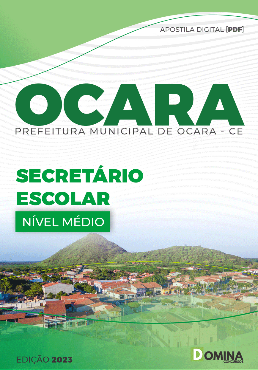 Apostila Digital Pref Ocara CE 2023 Secretário Escolar