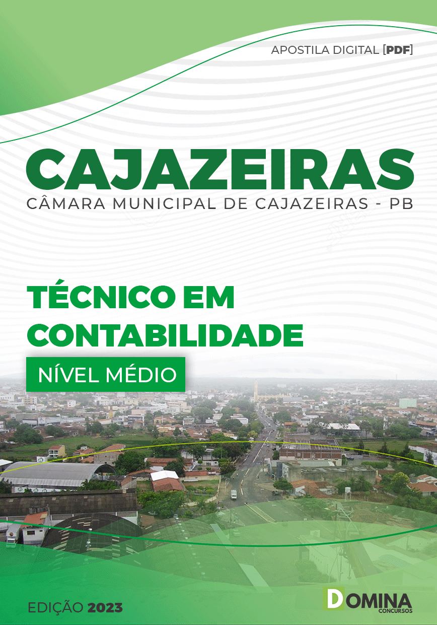 Apostila Câmara Cajazeiras PB 2023 Técnico Contabilidade