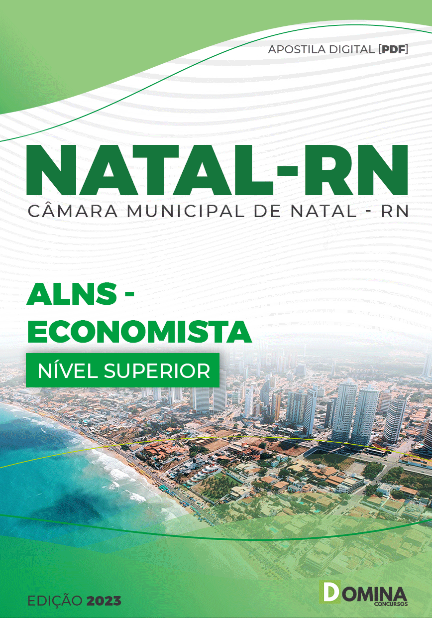 Apostila Digital Câmara Natal RN 2023 Economista