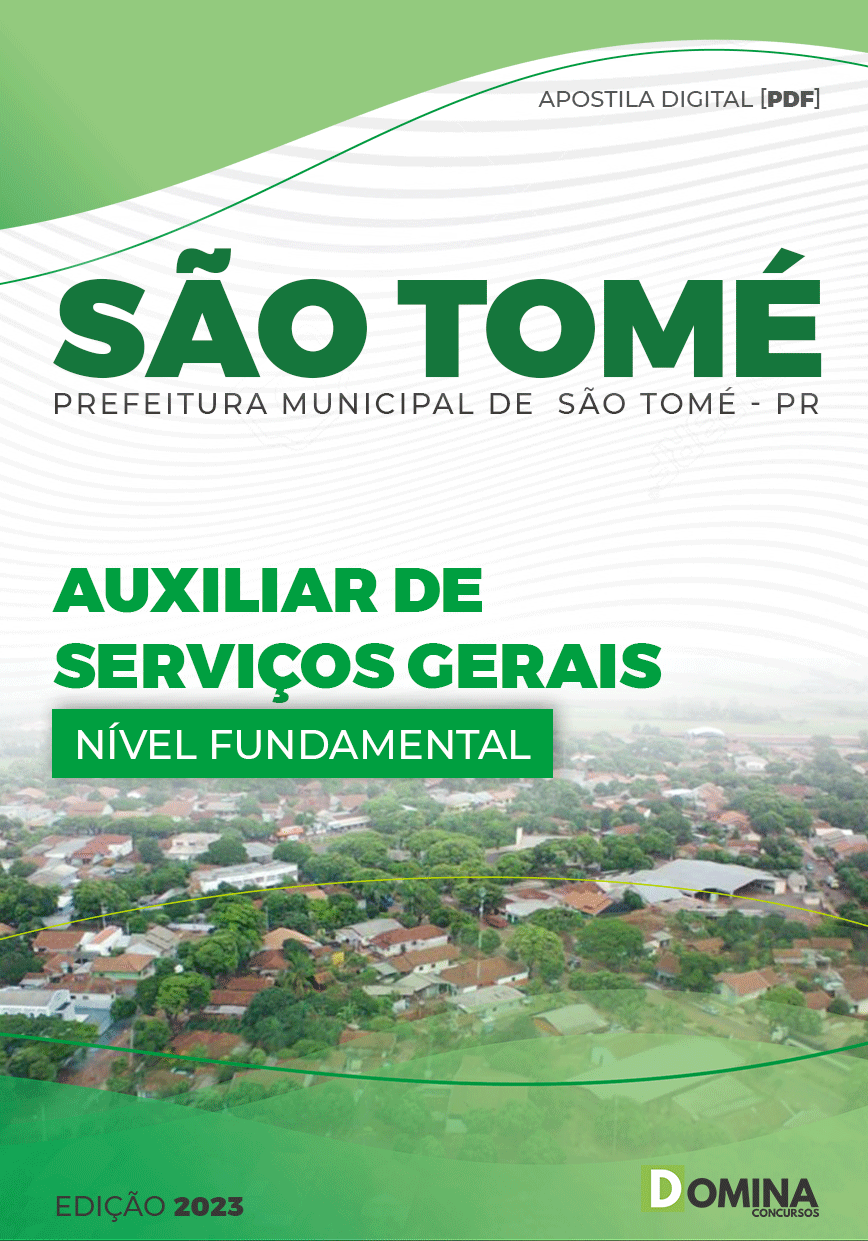 Apostila Pref São Tomé PR 2023 Auxiliar Serviços Gerais