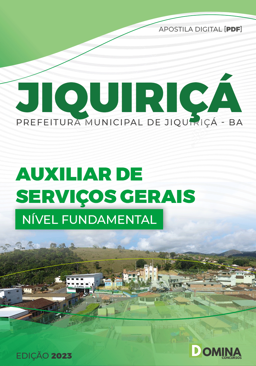 Apostila Pref Jiquiriçá BA 2023 Auxiliar Serviços Gerais