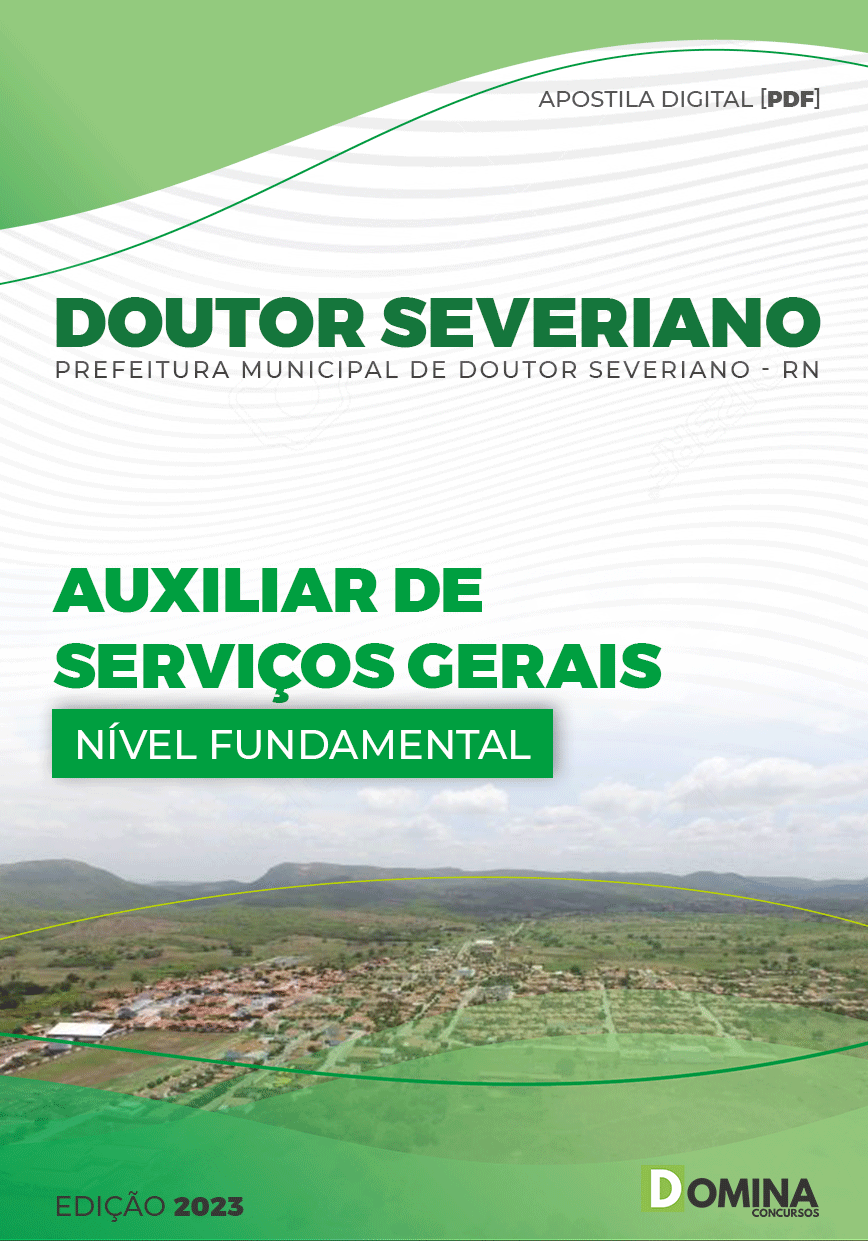 Apostila Pref Doutor Severiano RN 2023 Auxiliar Serviços Gerais