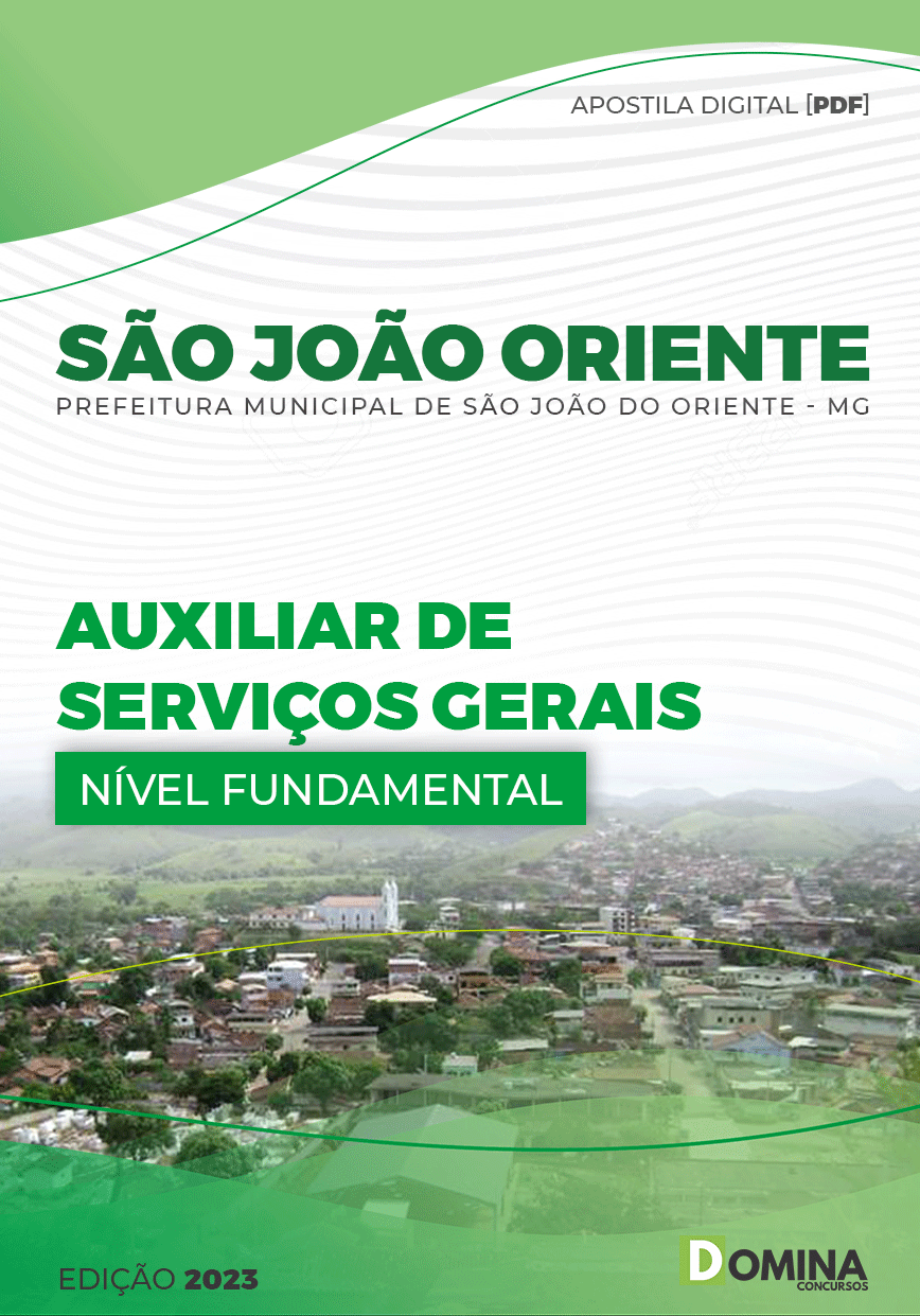 Apostila Pref São João Oriente MG 2023 Auxiliar Serviços Gerais