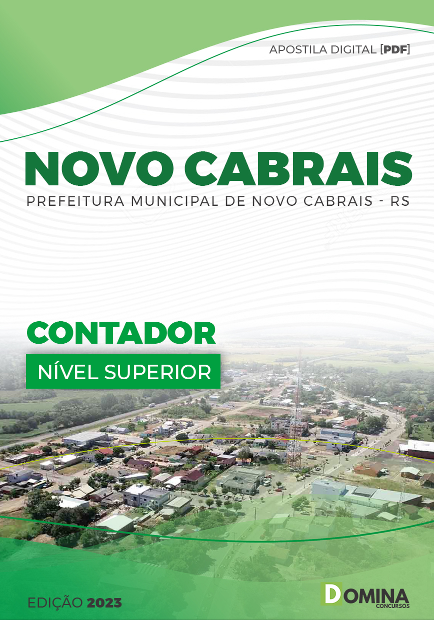 Apostila Digital Pref Novo Cabrais RS 2023 Contador