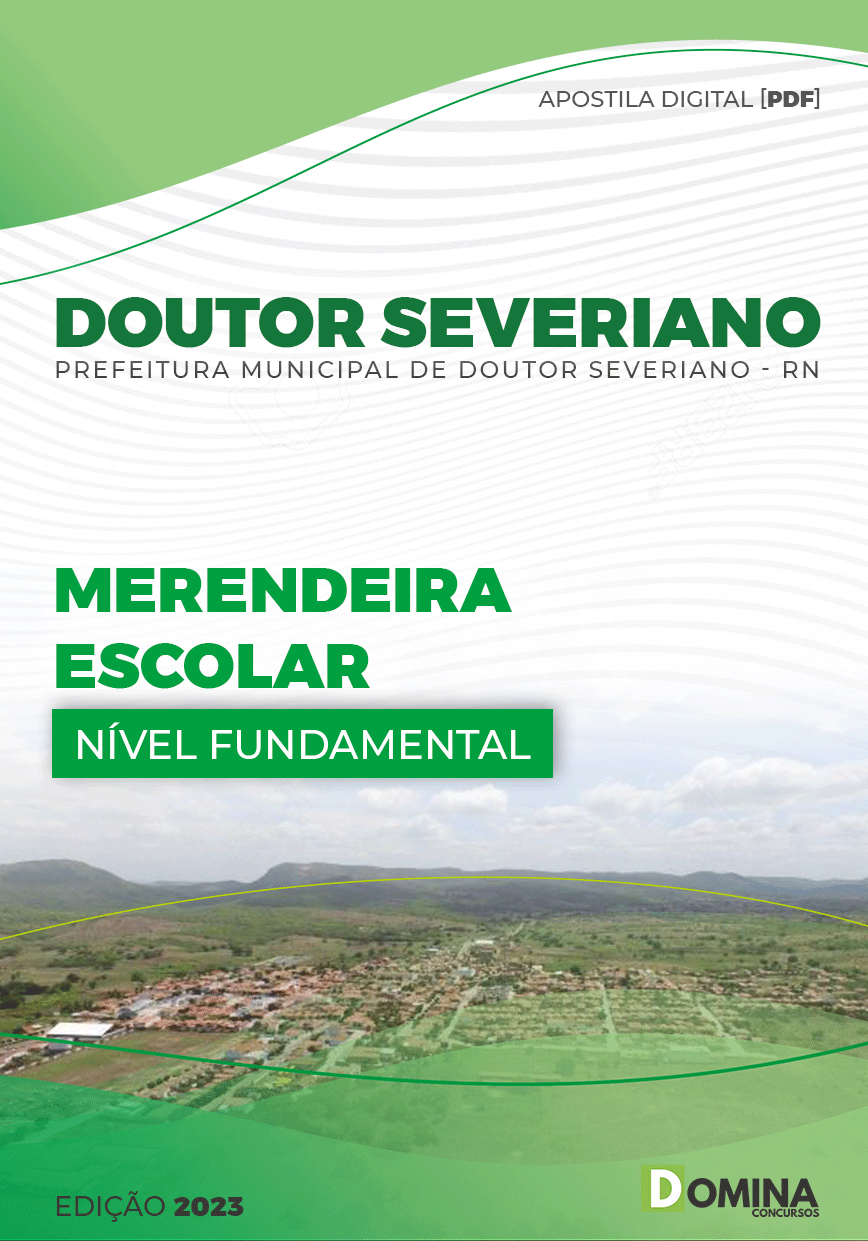 Apostila Pref Doutor Severiano RN 2023 Merendeira Escolar