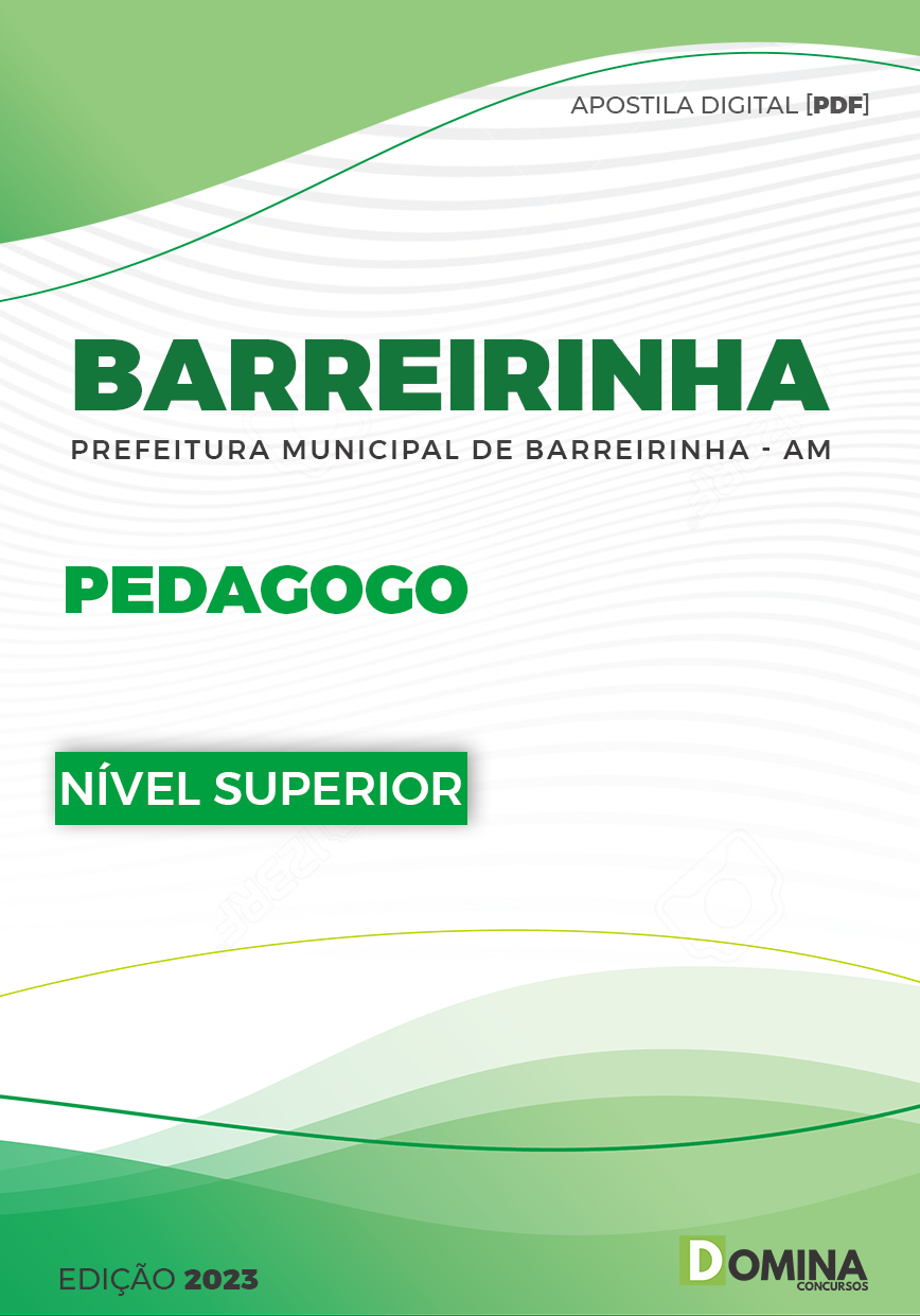 Apostila Digital Pref Barreirinha AM 2023 Pedagogo