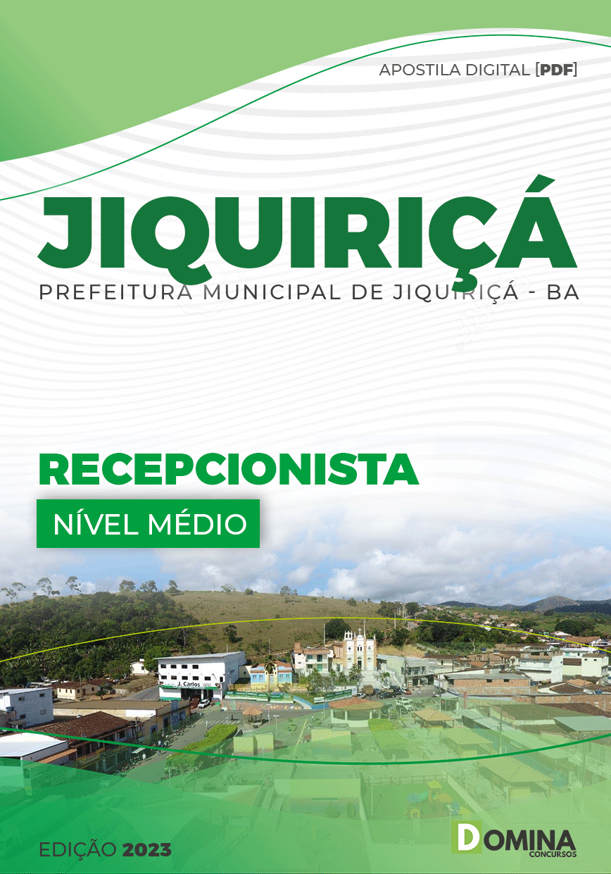 Apostila Concurso Pref Jiquiriçá BA 2023 Recepcionista