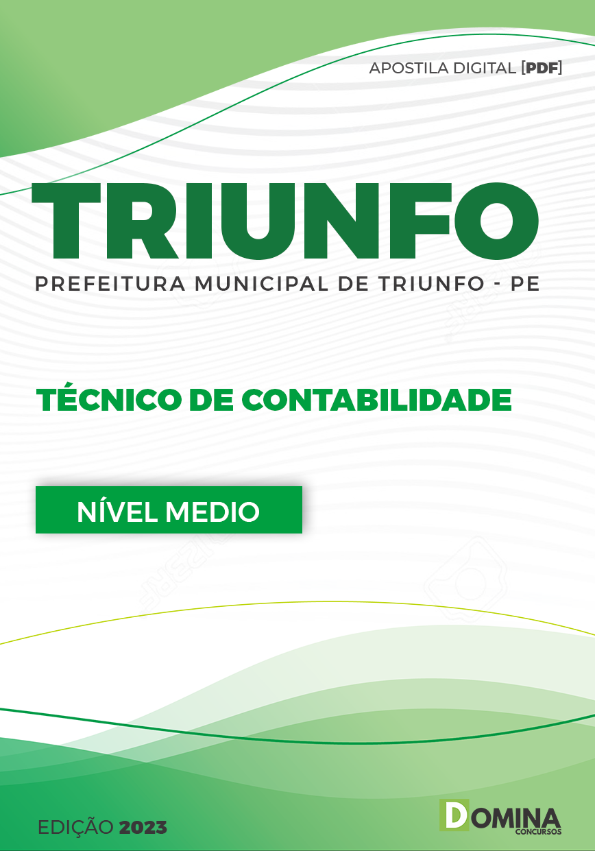 Apostila Digital Pref Triunfo PE 2023 Técnico Contabilidade