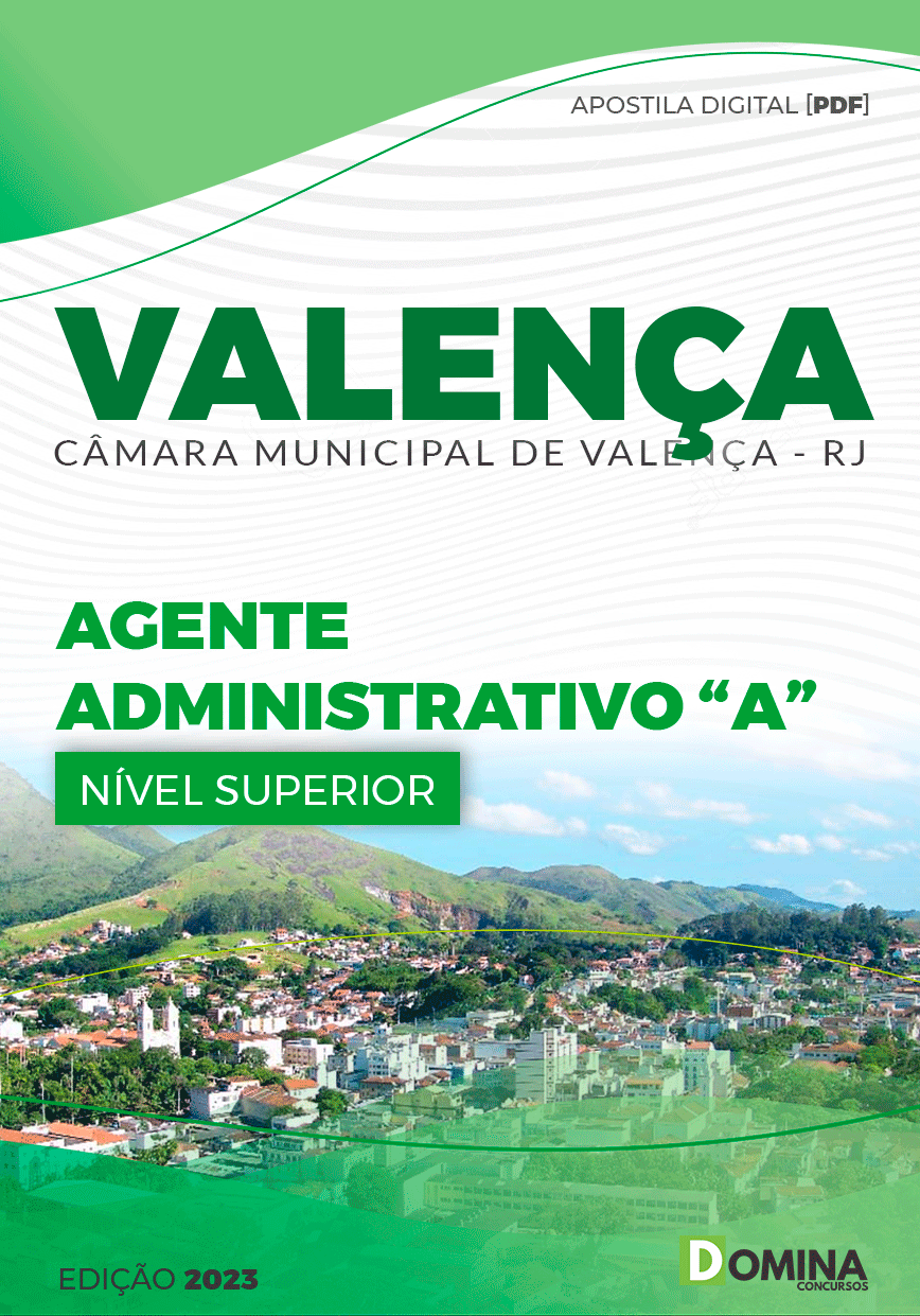 Apostila Câmara Valença RJ 2023 Agente Administrativo A