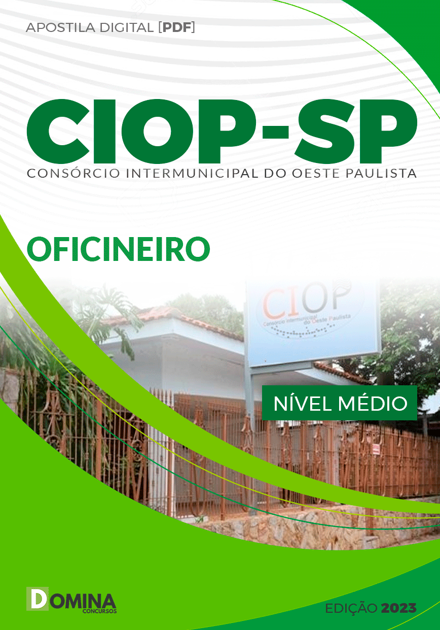 Apostila Digital Seletivo CIOP SP 2023 Oficineiro