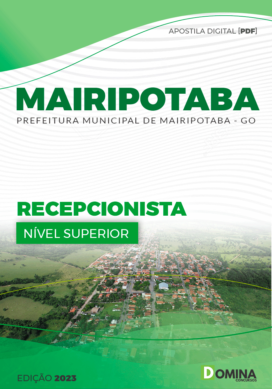 Apostila Pref Mairipotaba GO 2023 Recepcionista