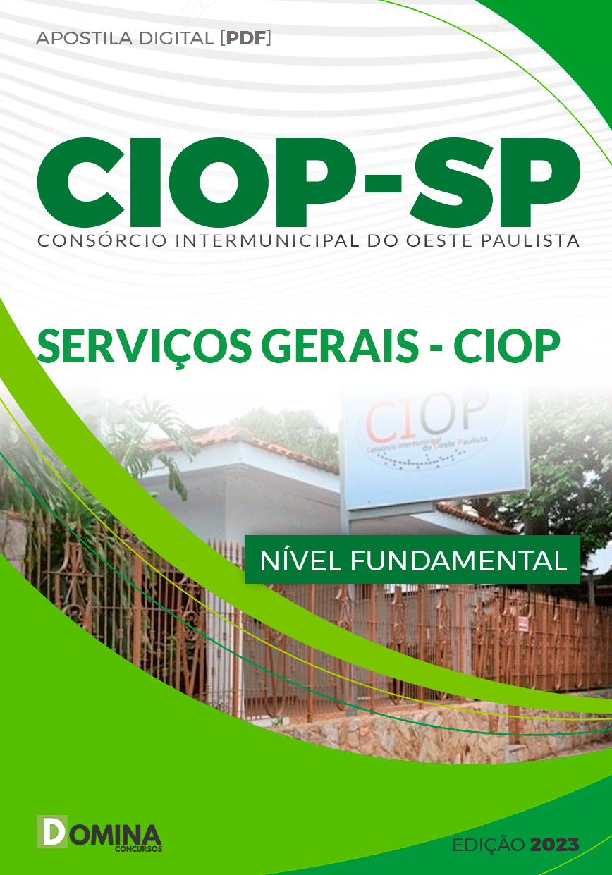 Apostila Digital Seletivo CIOP SP 2023 Serviços Gerais CIOP