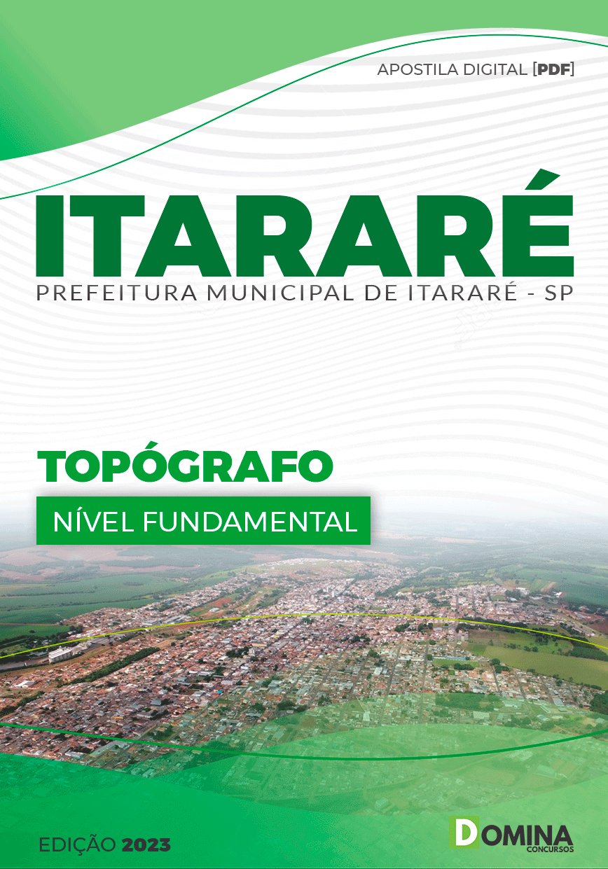 Apostila Digital Concurso Pref Itararé SP 2023 Topógrafo