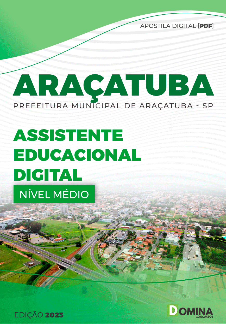 Apostila Pref Araçatuba SP 2023 Agente Educacional Digital