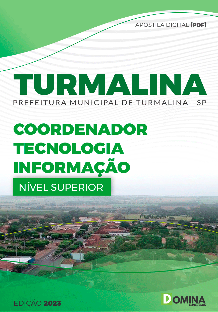 Apostila Pref Turmalina SP 2023 Coordenador Tecnologia Informação