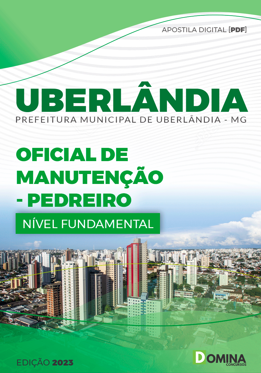 Apostila Pref Uberlândia MG 2023 Oficial Manutenção Pedreiro