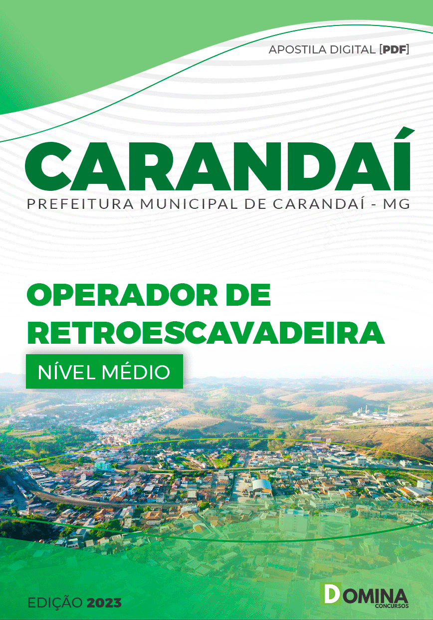 Apostila Pref Carandaí MG 2023 Operador Retroescavadeira