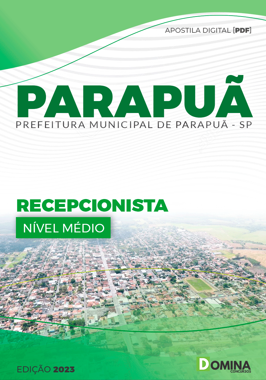 Apostila Concurso Pref Parapuã SP 2023 Recepcionista