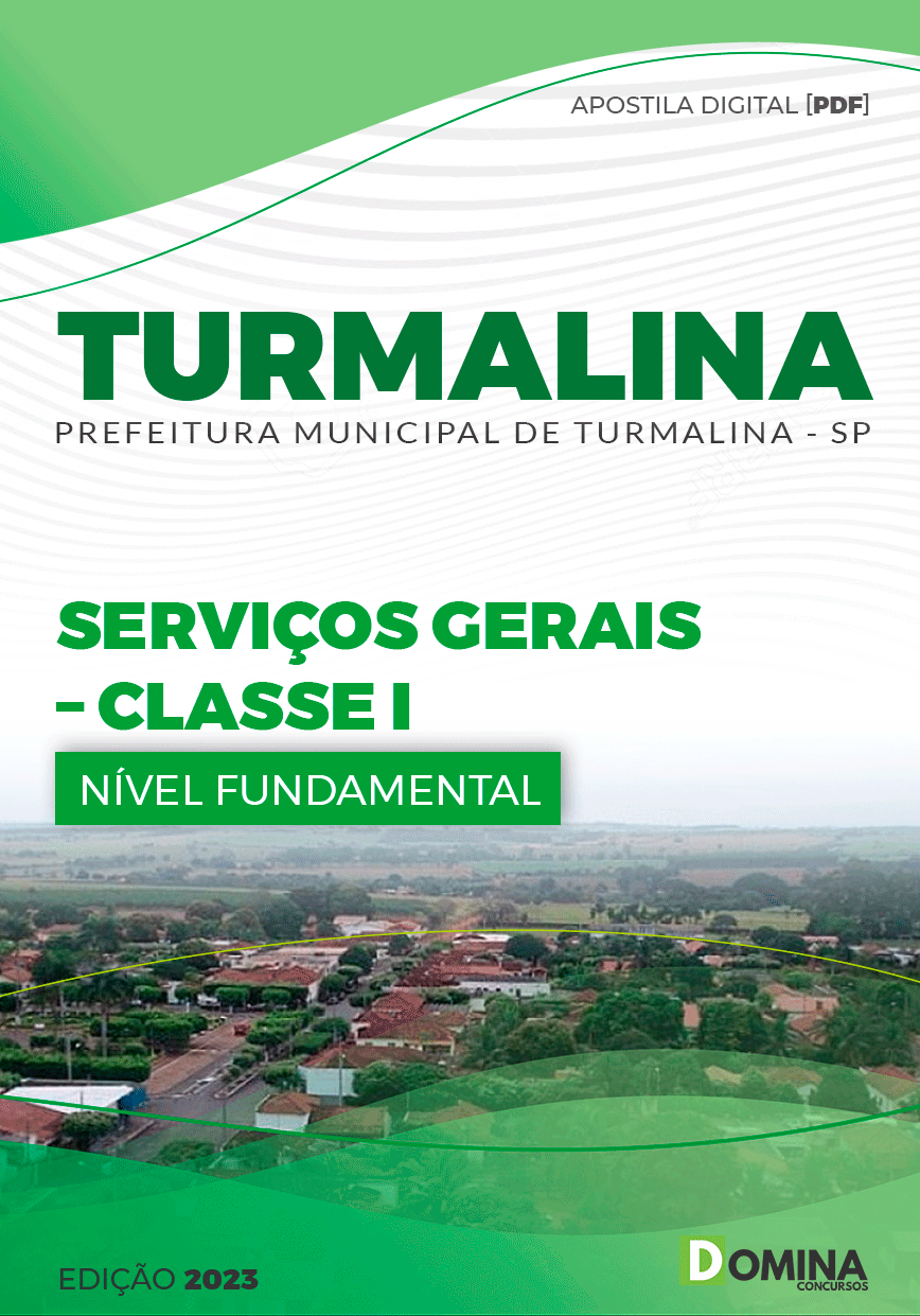 Apostila Pref Turmalina SP 2023 Serviços Gerais Classe I