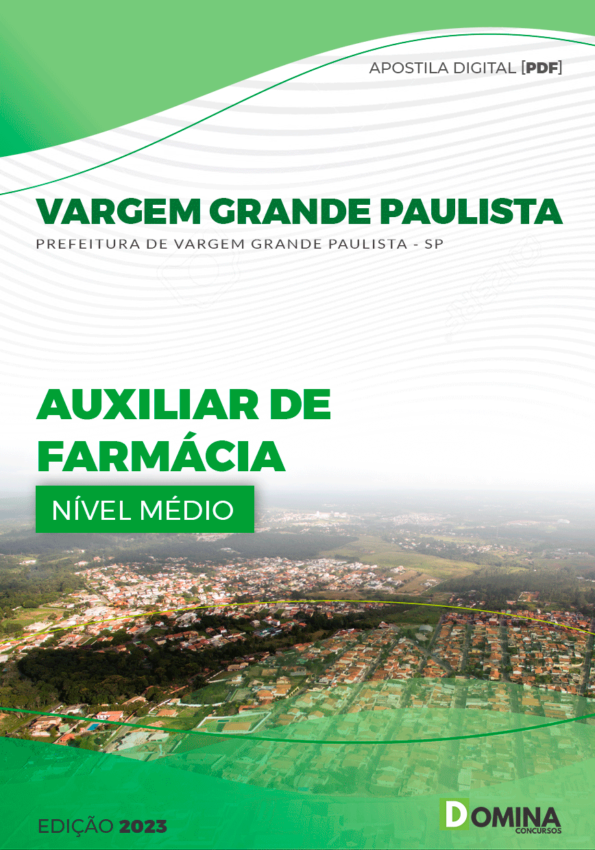 Apostila Pref Vargem Grande Paulista SP 2023 Auxiliar Farmácia