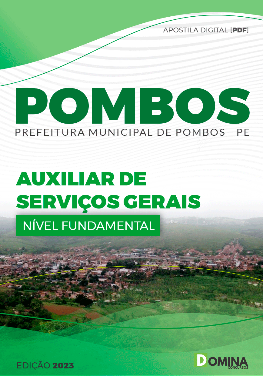 Apostila Concurso Pref Pombos PE 2023 Auxiliar Serviços Gerais