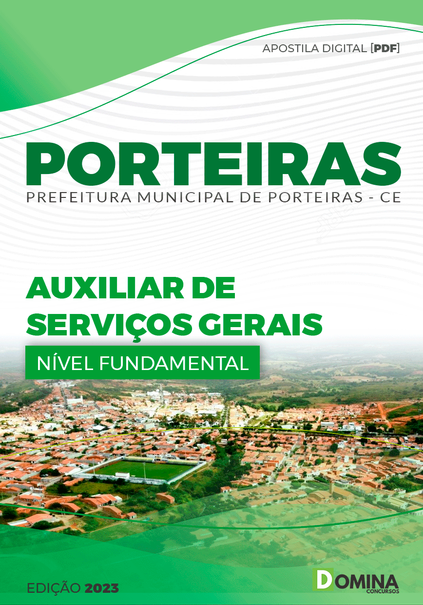 Apostila Concurso Pref Porteiras CE 2023 Auxiliar Serviços Gerais