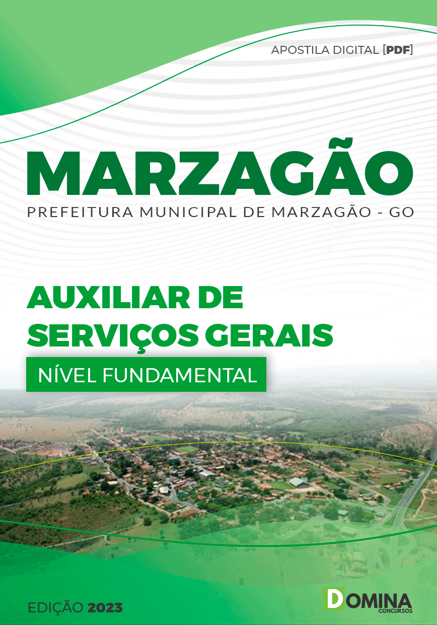 Apostila Digital Pref Marzagão GO 2023 Auxiliar Serviços Gerais