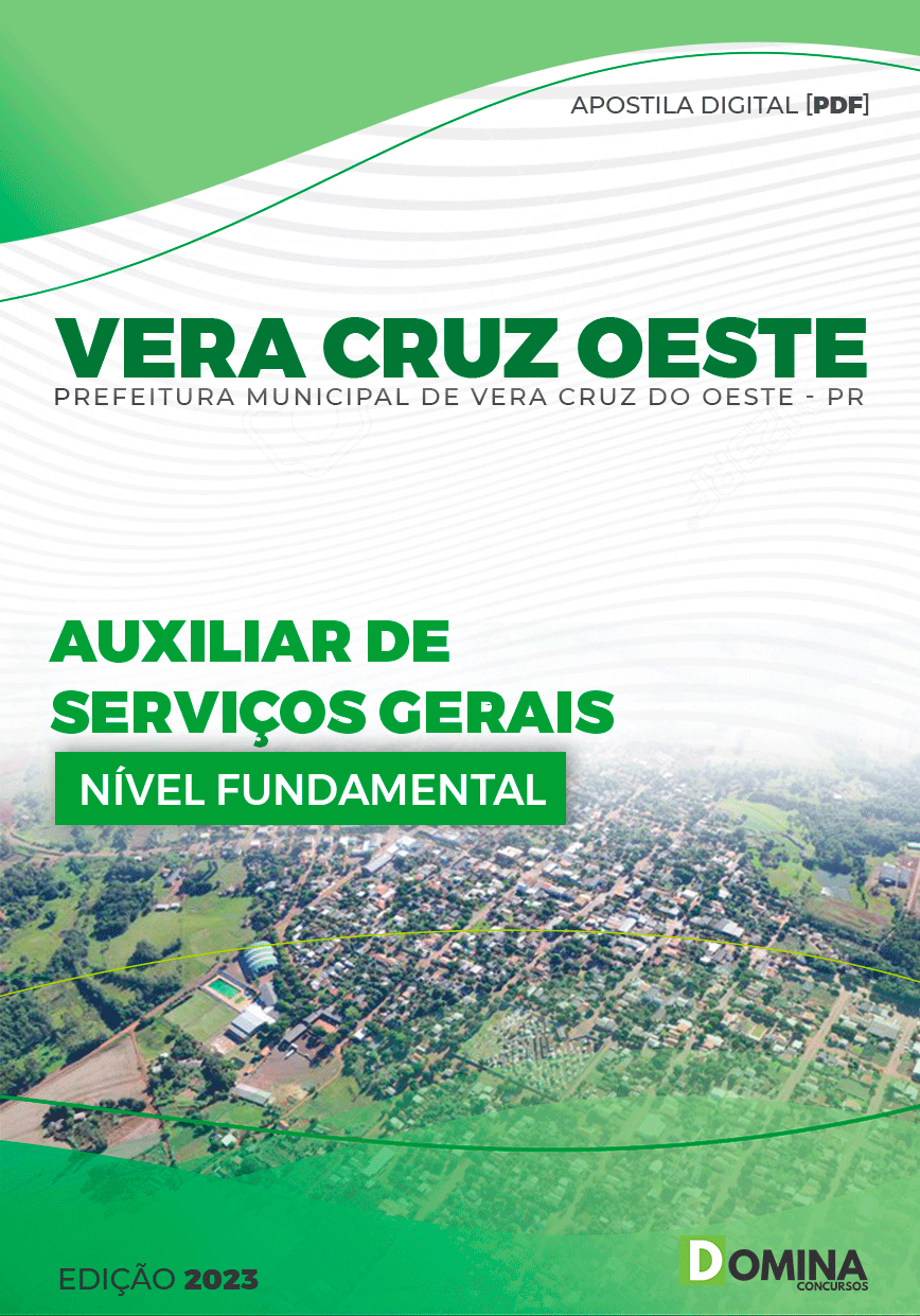 Apostila Pref Vera Cruz do Oeste PR 2023 Auxiliar Serviços Gerais