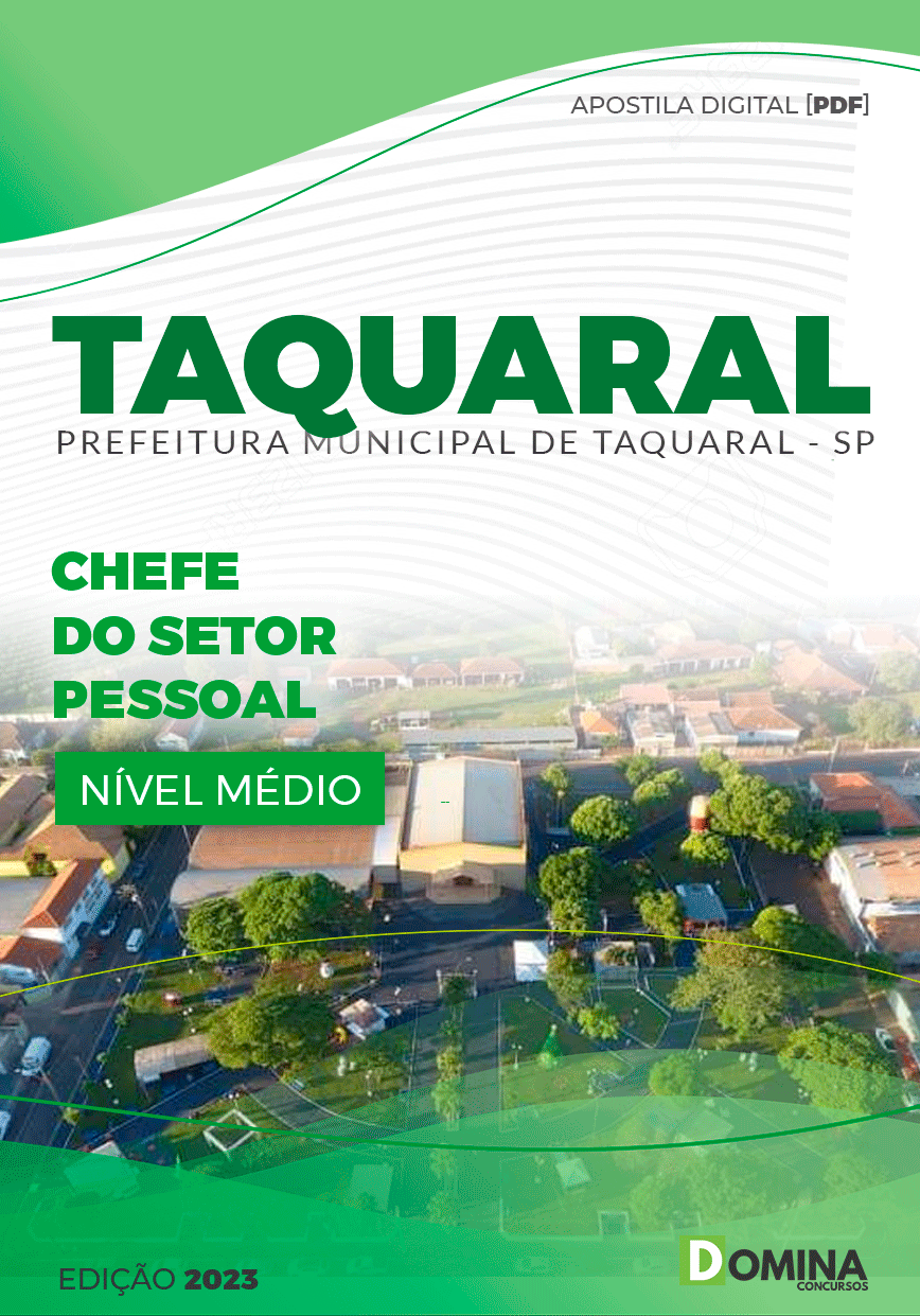 Apostila Concurso Pref Taquaral SP 2023 Chefe Setor Pessoal