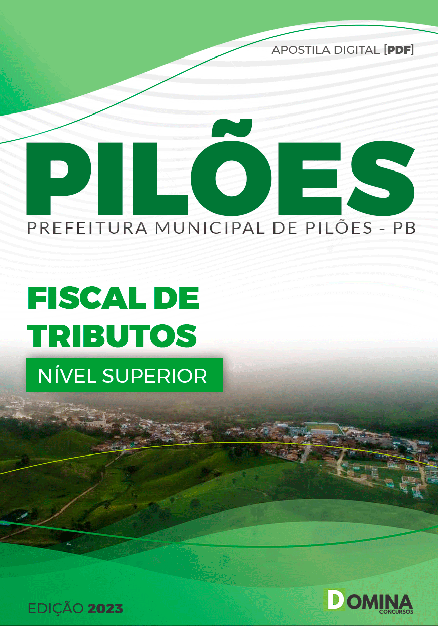 Apostila Concurso Pref Pilões PB 2023 Fiscal Tributos