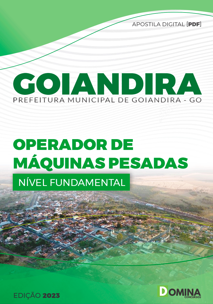 Apostila Pref Goiandira GO 2023 Operador Máquinas Pesadas