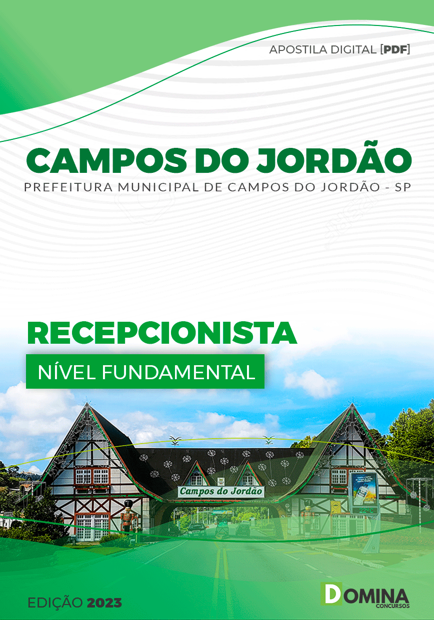 Apostila Pref Campos do Jordão SP 2023 Recepcionista