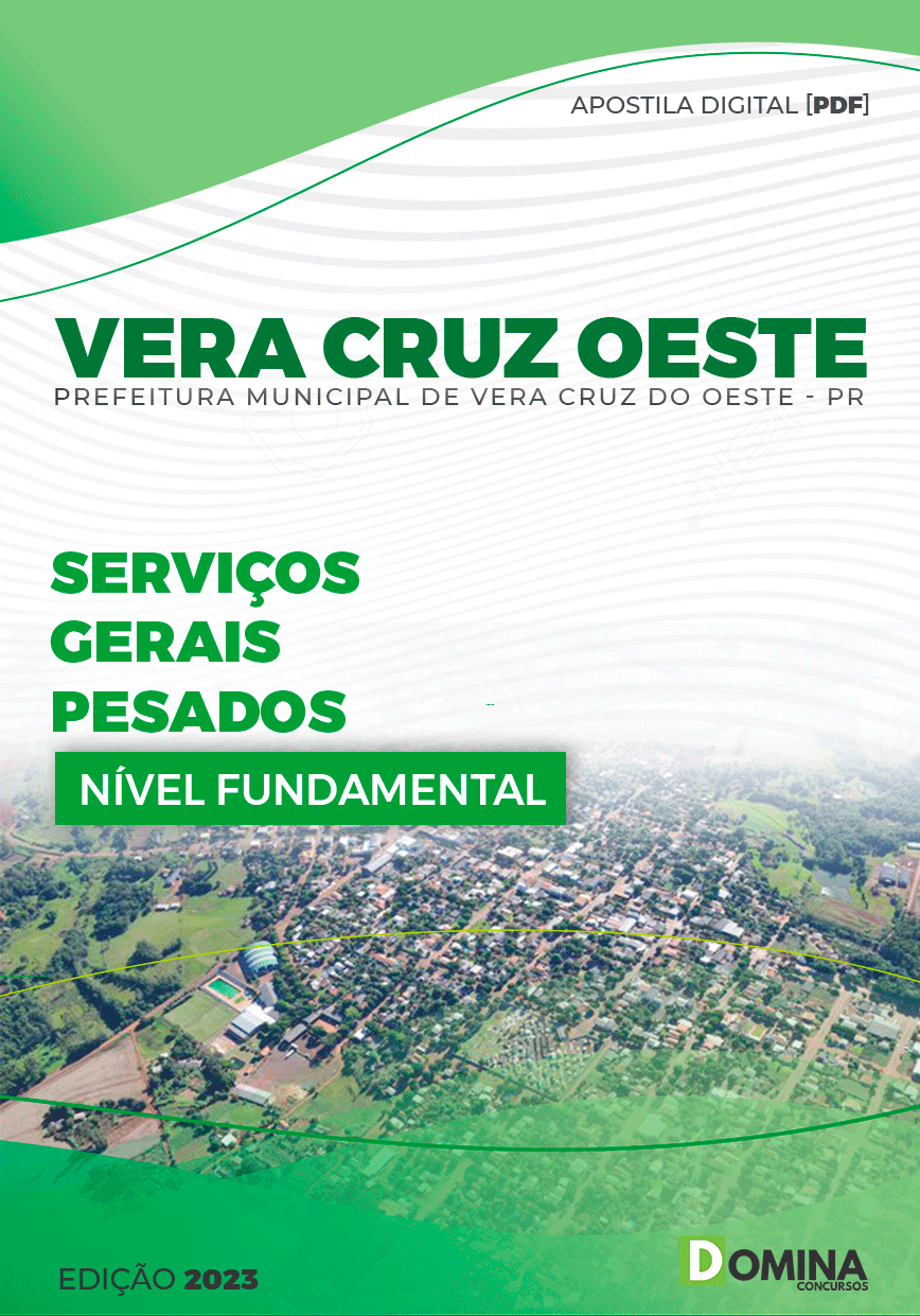 Apostila Pref Vera Cruz do Oeste PR 2023 Serviços Gerais Pesados