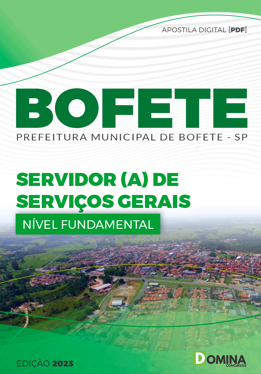 Apostila Concurso Pref Bofete SP 2023 Servidor Serviços Gerais